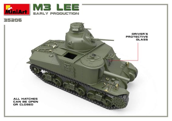 M3 &quot;Lee&quot; EARLY RELEASES. WITH INTERIOR детальное изображение Бронетехника 1/35 Бронетехника
