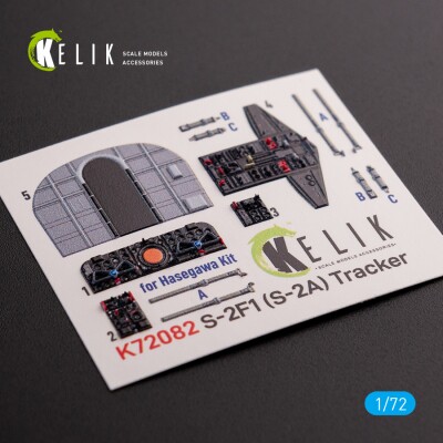 S-2A Tracker 3D interior decal for Hasegawa kit 1/72 KELIK K72082 детальное изображение 3D Декали Афтермаркет