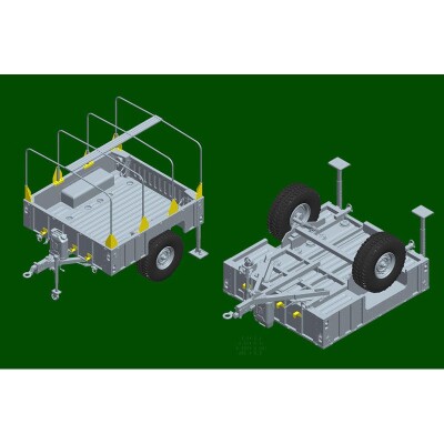 Сборная модель 1/35 Автомобиль M1280 LMTV с тактическим прицепом M1101 (LTT) IloveKit 63568 детальное изображение Автомобили 1/35 Автомобили