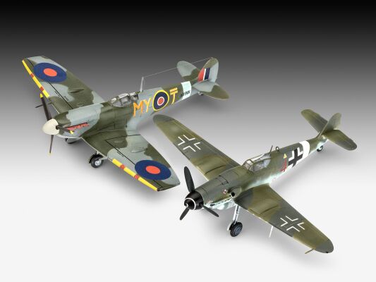 Британські винищувачі Bf109G-10 &amp; Spitfire Mk.V (2 в 1) детальное изображение Самолеты 1/72 Самолеты