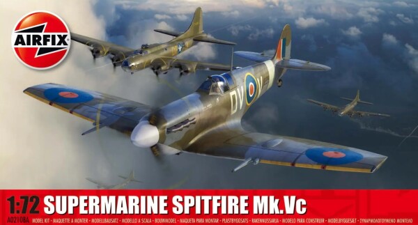 Сборная модель 1/72 британский истребитель Supermarine Spitfire Mk.Vc Аирфикс A02108A детальное изображение Самолеты 1/72 Самолеты