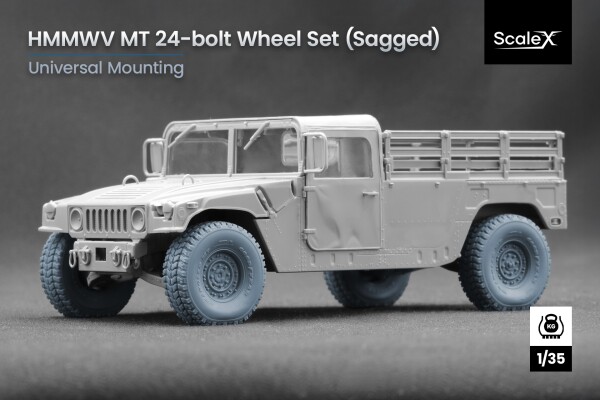Набор колес универсальный (с деформацией) для HMMWV MT 24-bolt ScaleX WM 35003S детальное изображение Колёса Афтермаркет