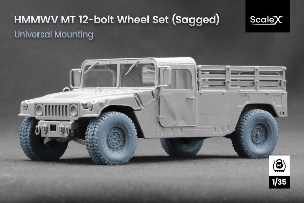 Набор колес универсальный (с деформацией) для HMMWV MT 12-bolt ScaleX WM 35004S детальное изображение Колёса Афтермаркет