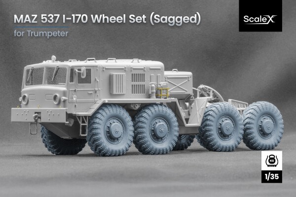 Набор колес (с деформацией) для МАЗ 537 I-170 от Trumpeter ScaleX WM 35027S детальное изображение Колёса Афтермаркет