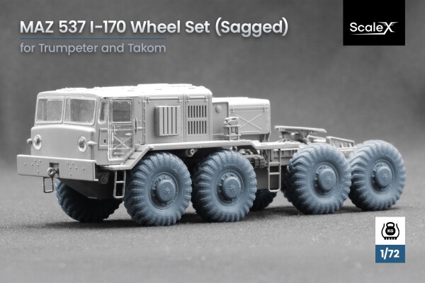 Набір коліс (з деформацією) для МАЗ 537 I-170 від Trumpeter та Takom ScaleX WM 72005S детальное изображение Колёса Афтермаркет