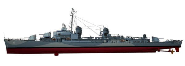 Збірна модель 1/700 Есмінець типу &quot;Гірінг&quot; USS DD-743 &quot;Саутерленд&quot;, 1945 Takom SP-7057 детальное изображение Бронетехника 1/35 Бронетехника