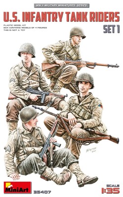 Сборная модель 1/35 Фигуры Американские пехотные танкисты МиниАрт 35407 детальное изображение Фигуры 1/35 Фигуры