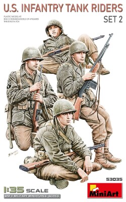 Сборная модель 1/35 Фигуры Американские пехотные танкисты №2 МиниАрт 53035 детальное изображение Фигуры 1/35 Фигуры
