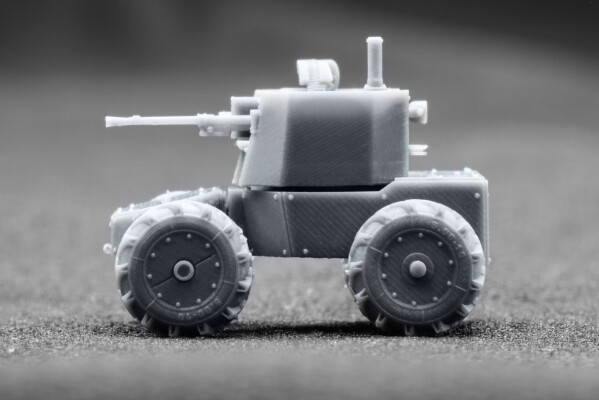 Збірна модель 1/72 Наземний дрон &quot;Лють&quot; з кулеметом ПКТ ScaleX VG 72001 детальное изображение Наземные дроны Военная техника