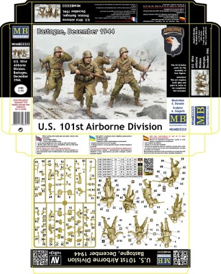 Збірна модель 1/35 Фігури 101-а повітряно-десантна дивізія США - Бастонь, грудень 1944 р. (4 фігури) MasterBox 35253 детальное изображение Фигуры 1/35 Фигуры