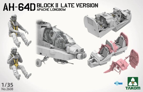 Збірна модель 1/35 Вертоліт AH-64D Apache Longbow Block II пізня версія Takom 2608 детальное изображение Вертолеты 1/35 Вертолеты