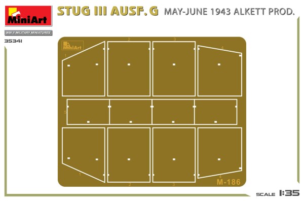 Збірна модель 1/35 САУ Stug ІІІ Ausf. G травень-червень 1943 Alkett Prod. MiniArt 35341 детальное изображение Бронетехника 1/35 Бронетехника