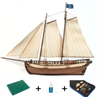 Scale wooden model 1/50 Starter set ship &quot;Polaris&quot; OcCre 12007S детальное изображение Корабли Модели из дерева