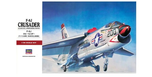 Збірна модель 1/48 Літак F-8J Crusader Hasegawa 07226 детальное изображение Самолеты 1/48 Самолеты