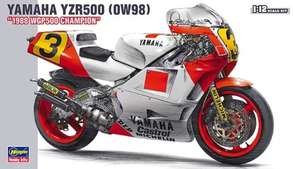 Збірна модель 1/12 Мотоцикл Yamaha YZR500&quot;1988 WGP500 Hasegawa 21503 детальное изображение Мотоциклы Гражданская техника