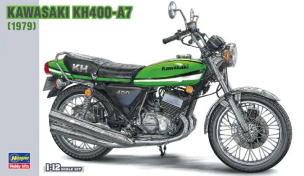 Збірна модель 1/12 Мотоцикл Kawasaki KH400-A7 (1979) Hasegawa 21506 детальное изображение Мотоциклы Гражданская техника