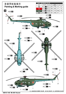 Збірна модель 1/48 Вертоліт Мі-4АВ Hound Trumpeter 05818 детальное изображение Вертолеты 1/48 Вертолеты