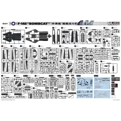 Збірна модель 1/48 Літак Grumman F-14 B Bombcat Great Wall Hobby L4833 детальное изображение Самолеты 1/48 Самолеты