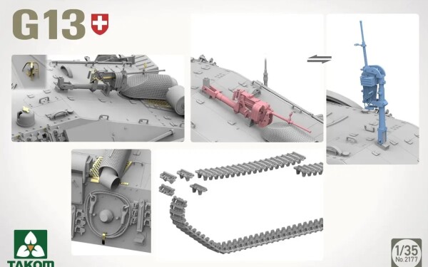 Збірна модель 1/35 САУ Pzj G13 Hetzer Takom 2177 детальное изображение Бронетехника 1/35 Бронетехника