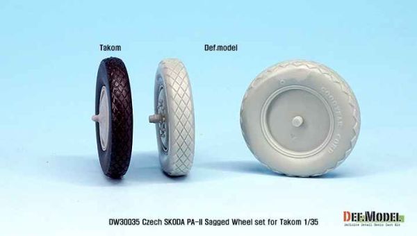 Czech SKODA PA-II Sagged Wheel set  детальное изображение Смоляные колёса Афтермаркет