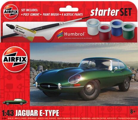 Збірна модель 1/43 автомобіль Jaguar E-Type стартовий набір Airfix A55009 детальное изображение Автомобили 1/43 Автомобили