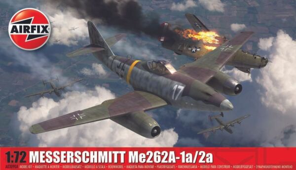 Scale model 1/72 German fighter Messerschmitt Me262A-2a Airfix A03090A детальное изображение Самолеты 1/72 Самолеты