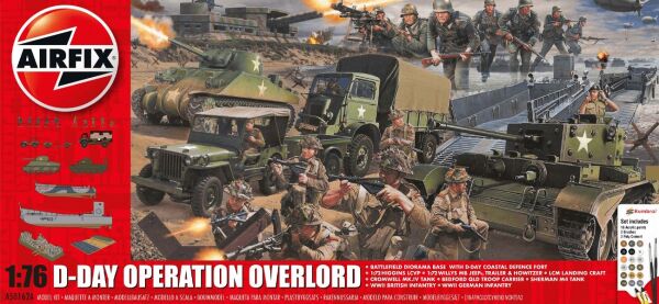 Scale model 1/76 starter kit diorama &quot;Operation Overlord D-Day&quot; Airfix A50162A детальное изображение Диорамы 