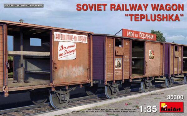Радянський залізничний вагон &quot;Теплушка&quot; детальное изображение Железная дорога 1/35 Железная дорога
