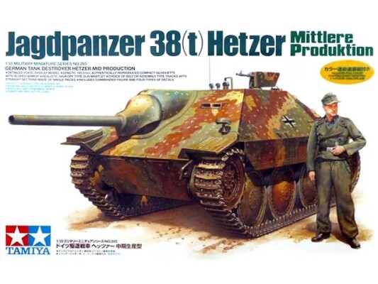 Scale model 1/35 Tank JAGDPANZER 38 (T) HETZER MID PRODUCTION Tamiya 35285 детальное изображение Бронетехника 1/35 Бронетехника