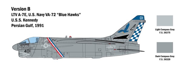 Збірна модель 1/48 Літак A-7E Corsair II Italeri 2797 детальное изображение Самолеты 1/48 Самолеты