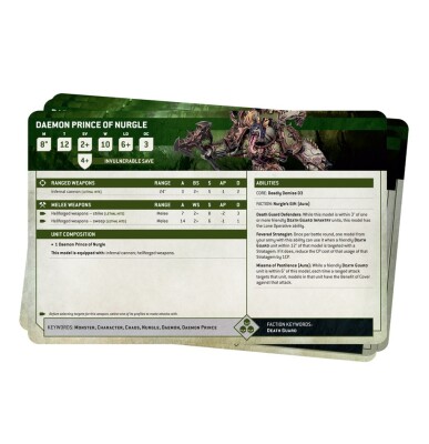 DATASHEET CARDS: DEATH GUARD (ENGLISH) детальное изображение Гвардия Смерти Армии Хаоса