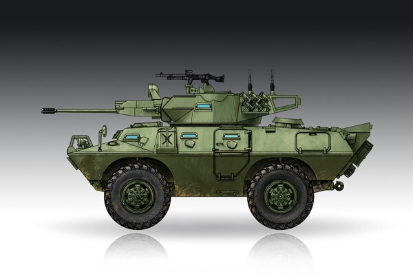 Збірна модель 1/72 Американський колісний бронеавтомобіль V-150 Commando з гарматою 20-мм Trumpeter 07441 детальное изображение Бронетехника 1/72 Бронетехника