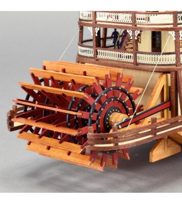 Лопастной пароход «Король Миссисипи». Деревянная модель корабля в масштабе 1:80 детальное изображение Корабли Модели из дерева
