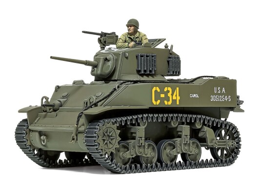 Збірна модель 1/48 Американський легкий танк M5A1 Stuart Tamiya 32606 детальное изображение Бронетехника 1/48 Бронетехника