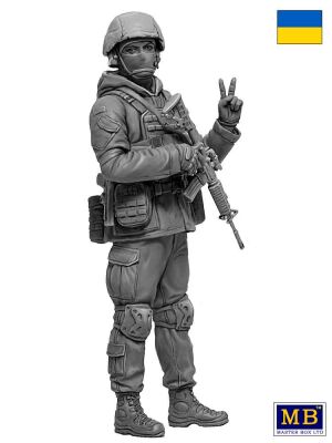 Украинский солдат, Оборона Киева, март 2022 г. детальное изображение Фигуры 1/24 Фигуры