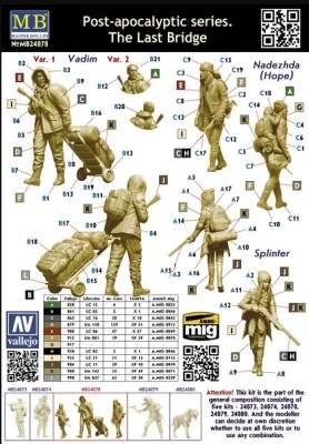 Збірна модель 1/24 Фігури постапокаліпсис останній міст набір №4 MasterBox 24078 детальное изображение Фигуры 1/24 Фигуры