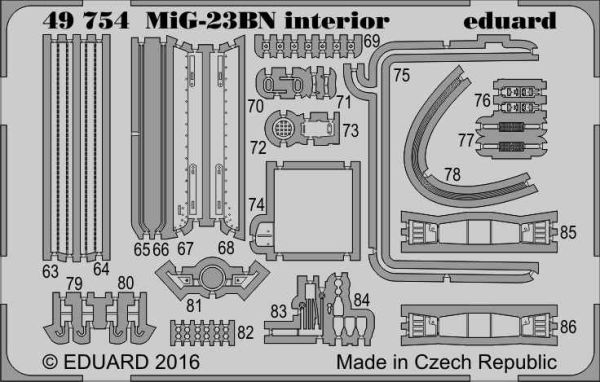 MiG-23BN interior детальное изображение Фототравление Афтермаркет