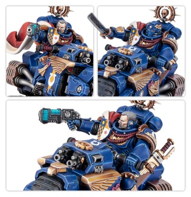 Игровой набор Warhammer 40000 - SPACE MARINES: CAPTAIN ON BIKE детальное изображение Ультрамарины Космические Десантники