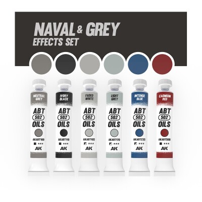 Набір масляних фарб NAVAL &amp; GREY EFFECTS SET / Ефекти морського та сірого кольорів Abteilung 306 детальное изображение Наборы красок Краски