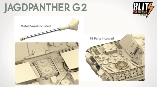 Сборная модель 1/35 САУ Ягдпантера G2 Sd.Kfz.173 Таком 35002 детальное изображение Бронетехника 1/35 Бронетехника