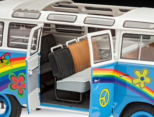 Збірна модель 1/24 Фургон VW T1 Samba Bus Flower Power Revell 07050 детальное изображение Автомобили 1/24 Автомобили