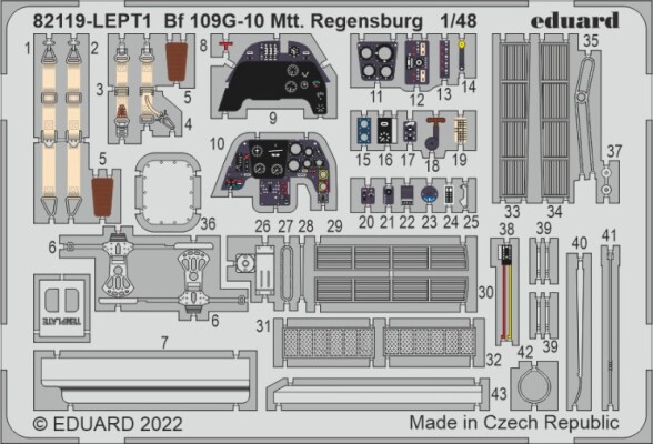 Сборная модель 1/48 Самолет Мессершмитт Bf 109G-10 Mtt Regensburg ProfiPack Edition Эдуард 82119 детальное изображение Самолеты 1/48 Самолеты