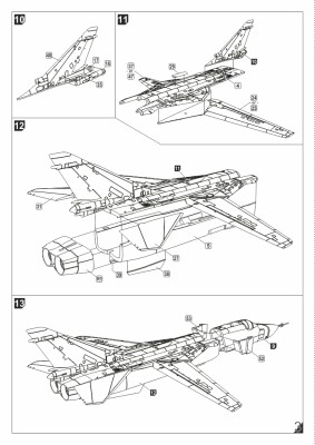 Сборная модель 1/144 Тактический фронтовой бомбардировщик Су-24М украинский современный «пиксельный» детальное изображение Самолеты 1/144 Самолеты