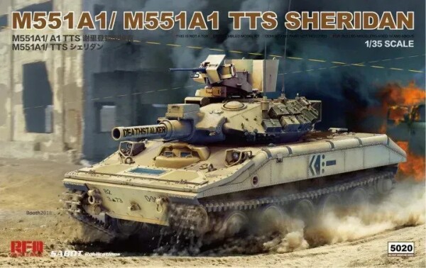 Збірна модель 1/35 Американський легкий танк M551A1/ M551A1 TTS Sheridan RFM RM-5020 детальное изображение Военная техника 
