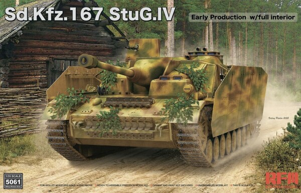 Збірна модель 1/35 Німецька штурмова гармата Sd.Kfz.167 StuG.IV Early Production з повним інтер’єром RFM RM-5061 детальное изображение Военная техника 