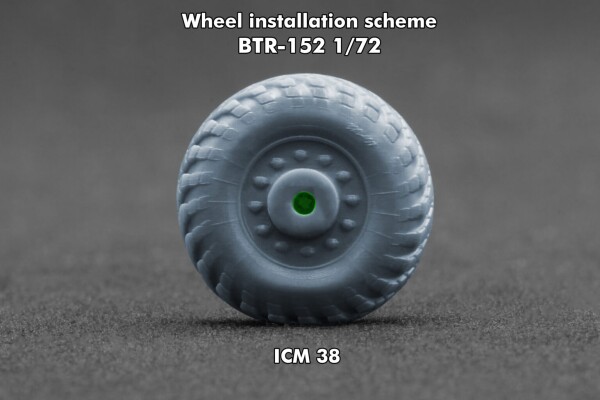 Набір коліс для БТР-152 від ICM ScaleX WM 72010 детальное изображение Колёса Афтермаркет