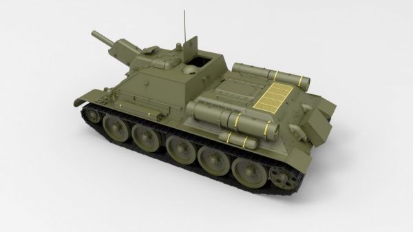 Радянська САУ SU-122 (Пізнього випуску), З інтер'єром детальное изображение Бронетехника 1/35 Бронетехника