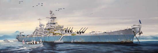 Сборная модель 1/200 Военный корабл США &quot;Missouri&quot; BB-63 Трумпетер 03705 детальное изображение Флот 1/200 Флот
