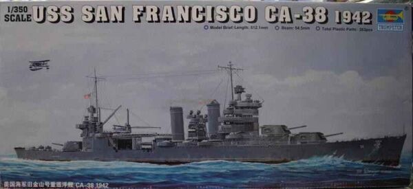 Збірна модель 1/350 USS San Francisco CA-38 (1942) Trumpeter 05309 детальное изображение Флот 1/350 Флот