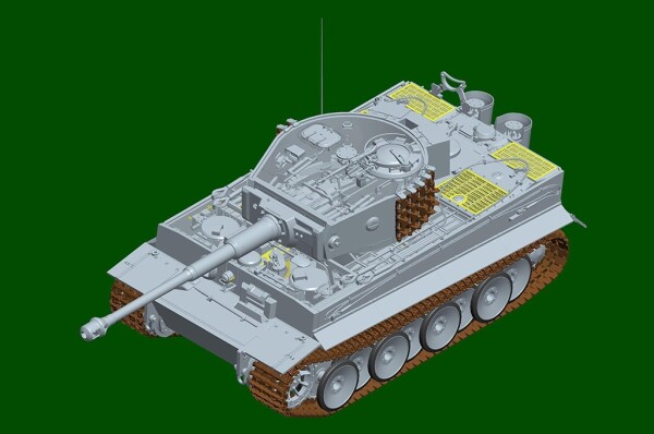 Збірна модель 1/16 Танк Pz.Kpfw.VI Ausf.E Sd.Kfz.181 Tiger I (medium production) Trumpeter 00944 детальное изображение Бронетехника 1/16 Бронетехника